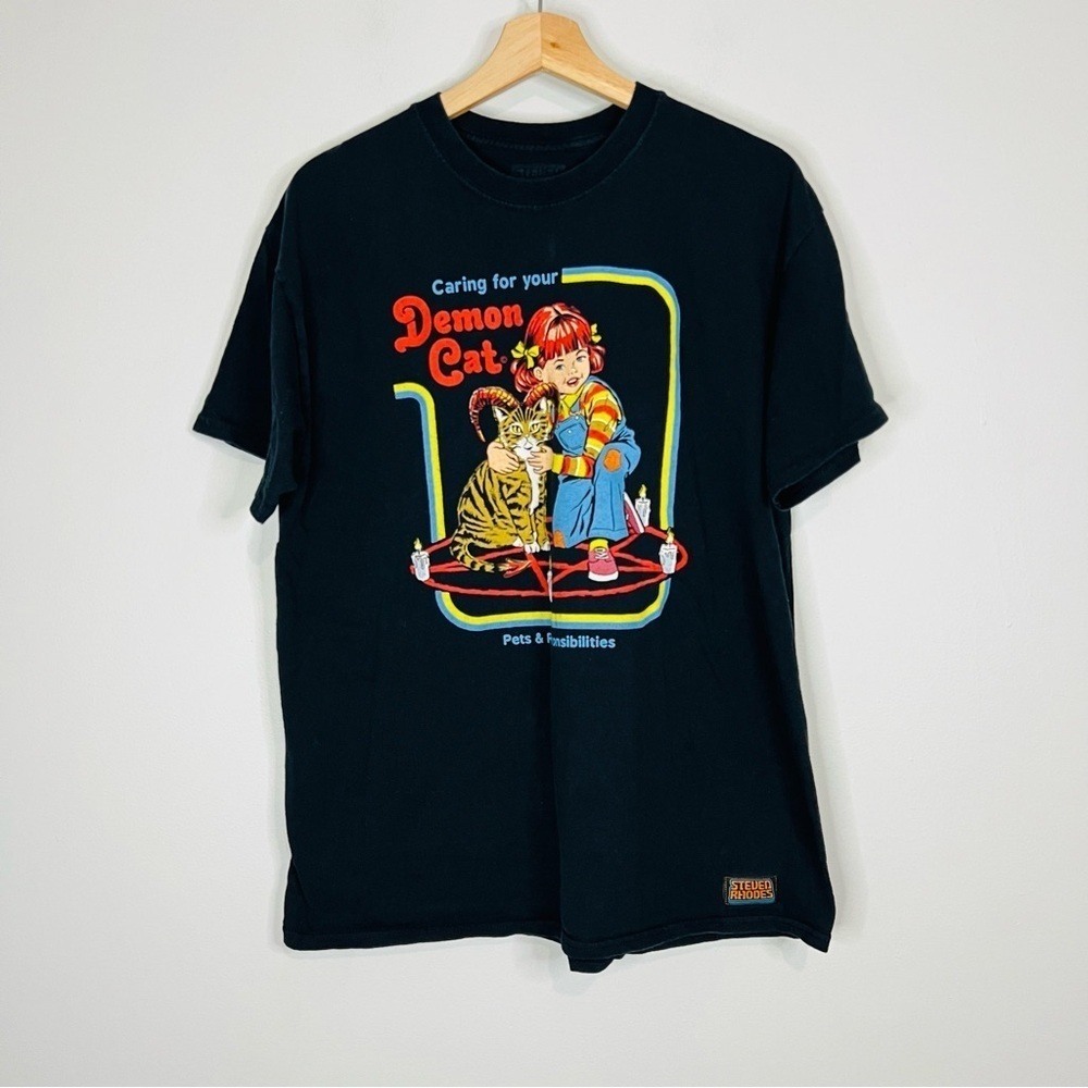 Steven’s Caring for your Demon Cat Graphic Tee Large